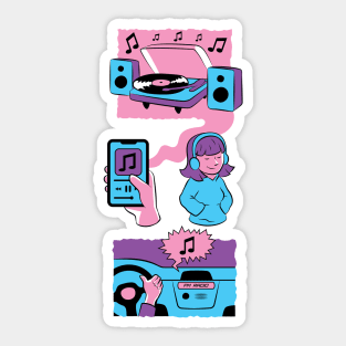 Music and Good Vibes Sticker